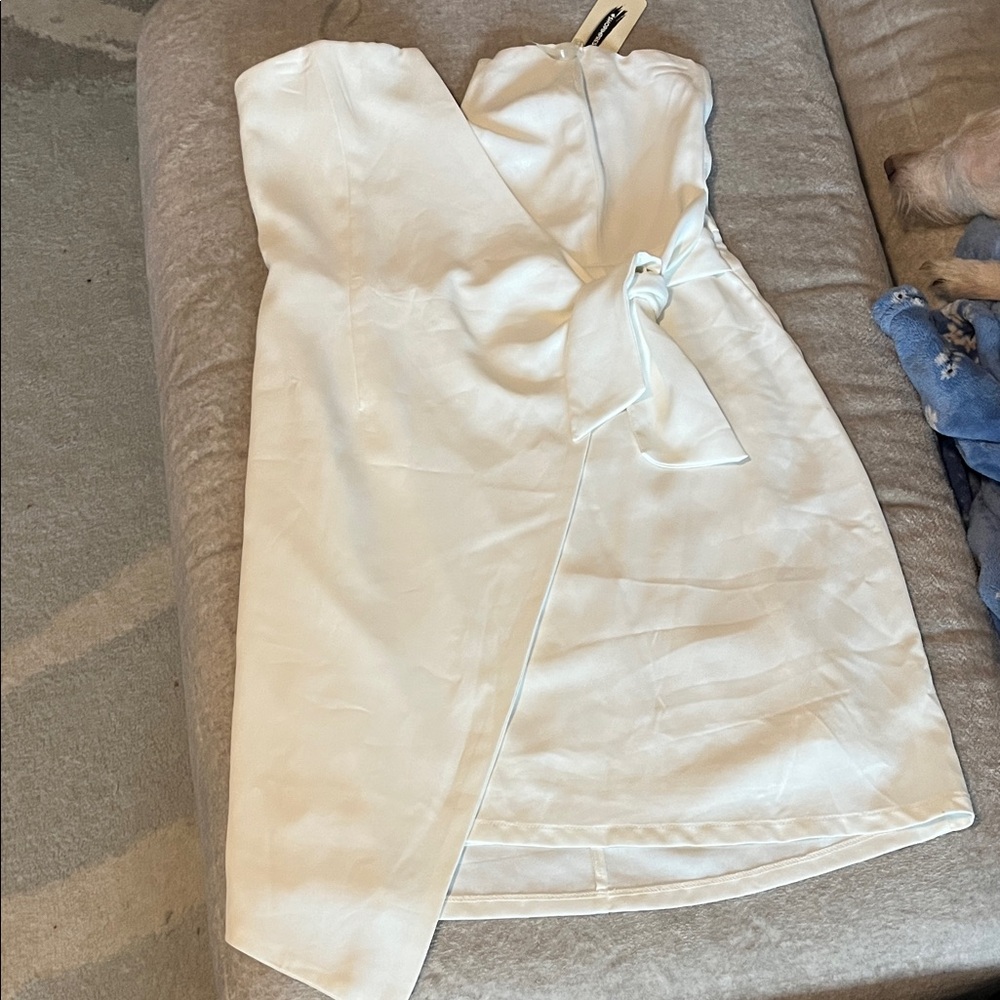 Impressions white Strapless Dress